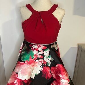 Floral High-Low Skirt - Dress